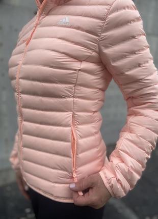 Женская куртка adidas розового цвета (ge5845)3 фото