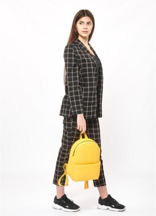 Женский классический небольшой городской рюкзак sambag brix желтый8 фото
