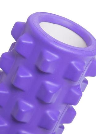 Ролик массажный для пилатеса, йоги, фитнеса grid rumble roller fi-5394 фиолетовый3 фото