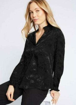 Чорна фактурна блуза uk141 фото