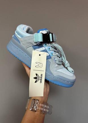 Женские кроссовки adidas forum x bad bunny blue premium топ качества 🔥