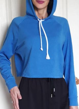 H&m, худи, кофта с капюшоном, свитшот, реглан, женская, фирменная, тонкая  укороченая, спортивная, подростковая, модная, молодежная