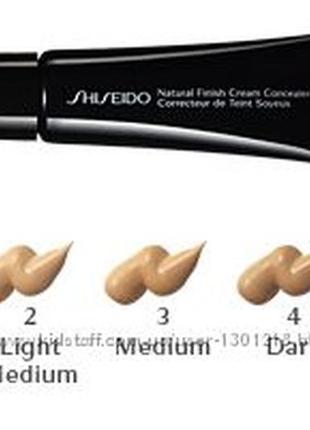 Shiseido natural finish cream concealer коректор-крем тональний no 3, оригінал2 фото