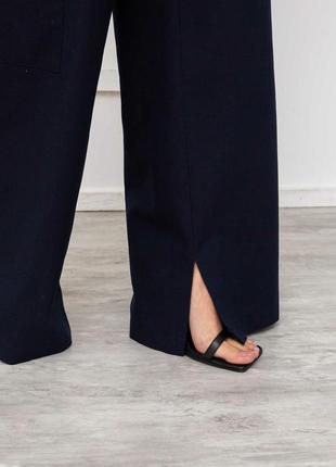 Стильные классические брюки-карго дерек широкие из льна 42-56 размеры разные цвета5 фото