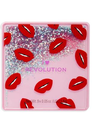 I heart revolution lips glitter eyeshadow palette
( замечательная палетка теплых летних оттенков вд революшн)