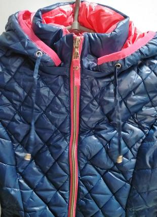 Курточка девчачья, демисезонная, синяя с розовым, с капюшоном.
ю-4083.ціна-450грн
размеры:s.5 фото