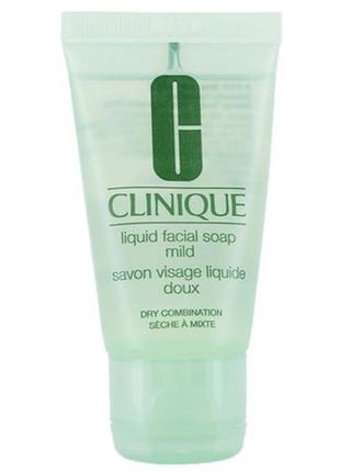 Мило рідке для сухої та комбінованої шкіри clinique liquid facial soap mild, 30 мл