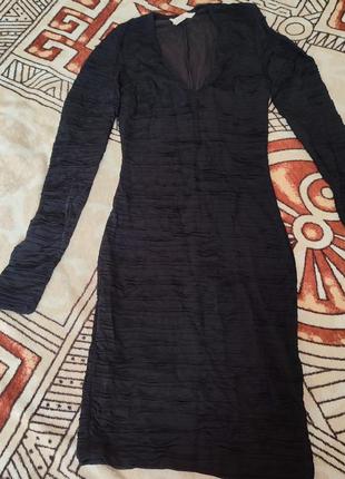 Платье вечернее силуэт жатка структурное