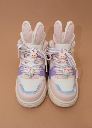 Стильні кросівки хайтопи для дівчинки 27 детские кроссовки для девочки хайтоп деми bessky6 фото