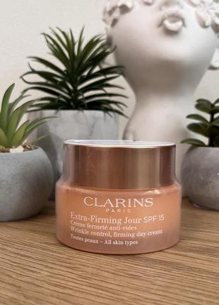 Оригінал денний крем clarins extra-firming day cream de dia spf 15 оригинал дневной крем