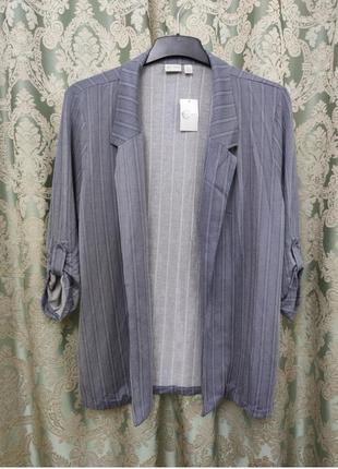 Женский трикотажный блейзер в полоску с карманами cato сша
