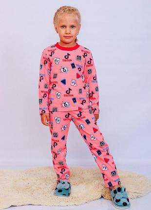 Яркая хлопковая пижама для девочки, ментоловая пижама с пончиками, яркая пижама для девочки, ментоловая пижама с пончиками6 фото