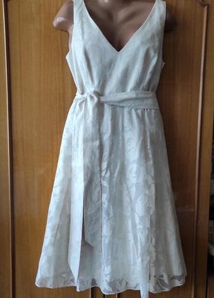 Гарна сукня a-силует, uk16, колір молочний