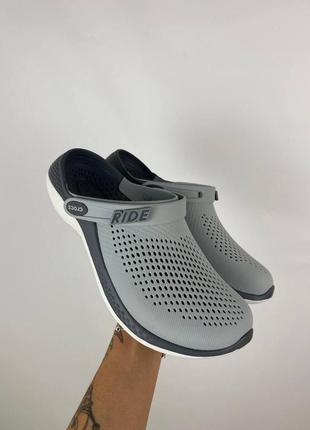 Мужские кроксы crocs literide 360 light grey/ slate grey