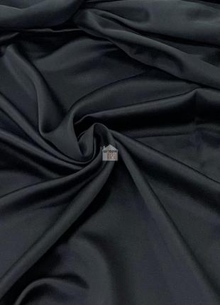 Штори для залу blackout тканина №792 колір чорний матові однотонні блекаут 2 штори2 фото