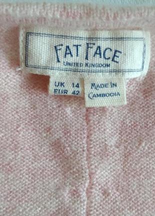 Рожевий кардиган пуловер кофта fat face, uk14/eur 42, 65% вовна4 фото