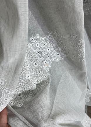 Тканина для тюлю льон «димчастий» колір сірий, лт10