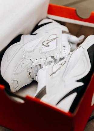 Женские кожаные кроссовки nike m2k tekno white найк м2к текно