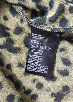Шифоновая ярусная юбка с высокой талией в леопардовый принт6 фото