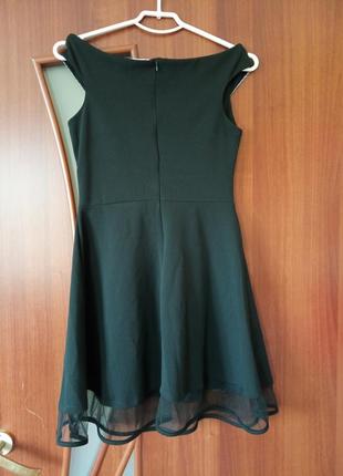 Платье черное с серебристым верхом б/у.2 фото