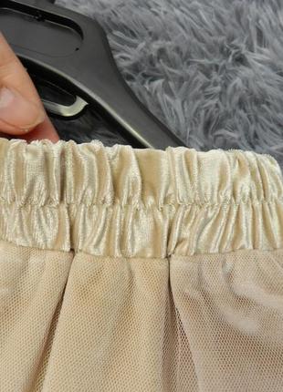 ⛔ ✅ красивенная юбка миди из велюра с натуральным мехом и фатином евросатка3 фото