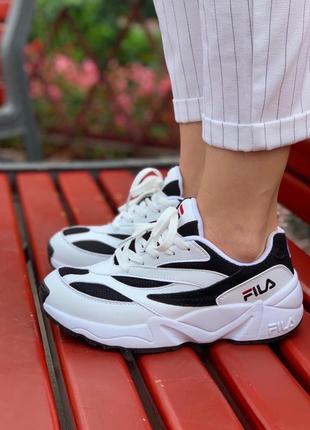 Fila venom white/black женские кроссовки5 фото