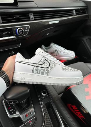 Nike air force 1 x dior white grey 41 42 43 44 форси форсы7 фото