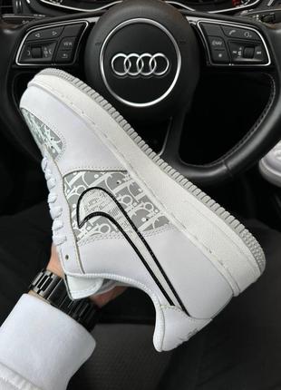 Nike air force 1 x dior white grey 41 42 43 44 форси форсы4 фото