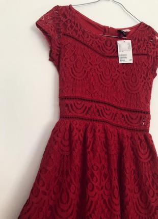 Новое короткое сетевое красное платье1 фото