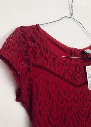 Новое короткое сетевое красное платье2 фото