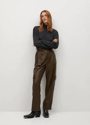 Стильный гольф mango водолазка в рубчик