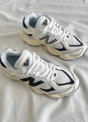 Женские кроссовки new balance 9060 white black