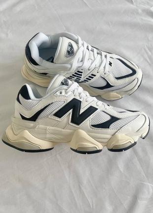 Женские кроссовки new balance 9060 white black5 фото