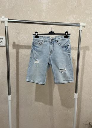 Мужские шорты голубые / джинсовые шорты мужские