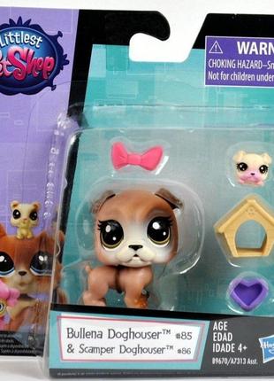 Игровой набор hasbro littlest pet shop - бульены догузер (b9670/а7313). littlest pet shop lps hasbro