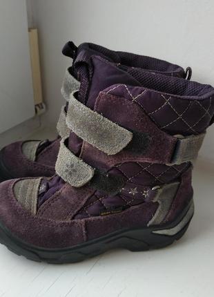 Зимние кожаные ботинки ecco 25р. 16.5 см.1 фото