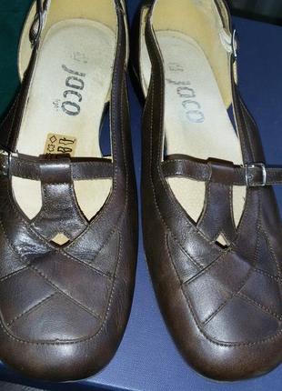 Кожаные туфли на теплую погоду jaco размер 40 (26.3 см)