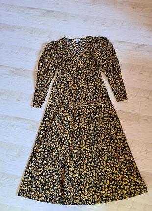 Стильное платье-миди в цветы topshop