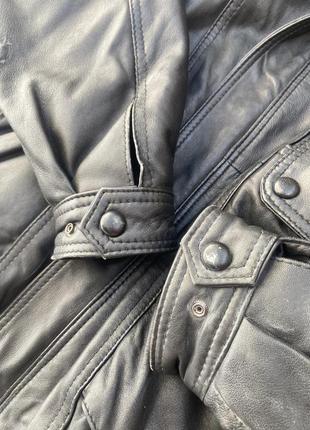 Винтажная кожаная куртка оригинал y2k vintage rare можно и стильная л
