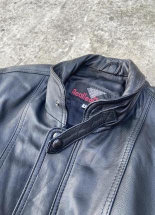 Винтажная кожаная куртка оригинал y2k vintage rare можно и стильная л