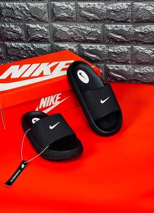 Жіночі шльопанці nike жіночі /підліткові чорні з емблемою розміри 36-41