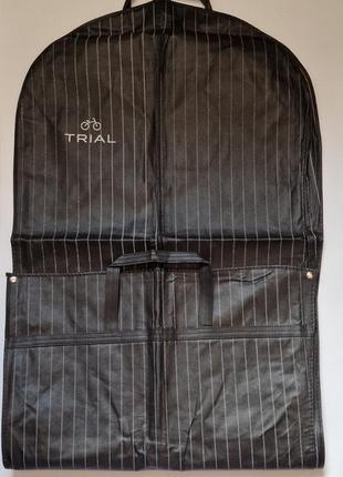 Великий чорний чохол для одягу з ручками, кофр для одягу органайзер