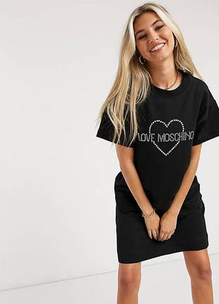 Стильне трикотажне плаття love moschino