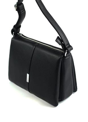 Женская вместительная молодежная сумка кросс-боди на молнии, черная женская сумочка на плечо