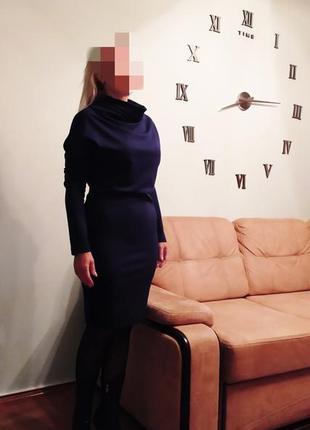 Стильна темно синя сукня