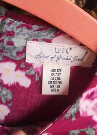 Блуза logg h&amp;m на 7-8 лет блузка с длинным рукавом на 128 рост2 фото