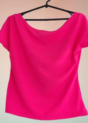 Малиновая розовая фуксия, малиновый цвет, брендовая женская футболка оригинал s2 фото