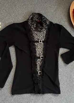 Черная кофточка с блестками / разбрродаж