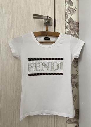 Футболка біла jackets fendi