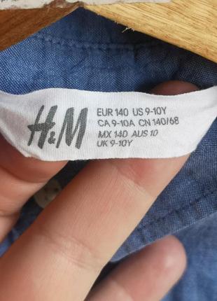 Блуза рубашка h&amp;m на 9-10 лет блузка рубашка на завязках на 140 рост2 фото